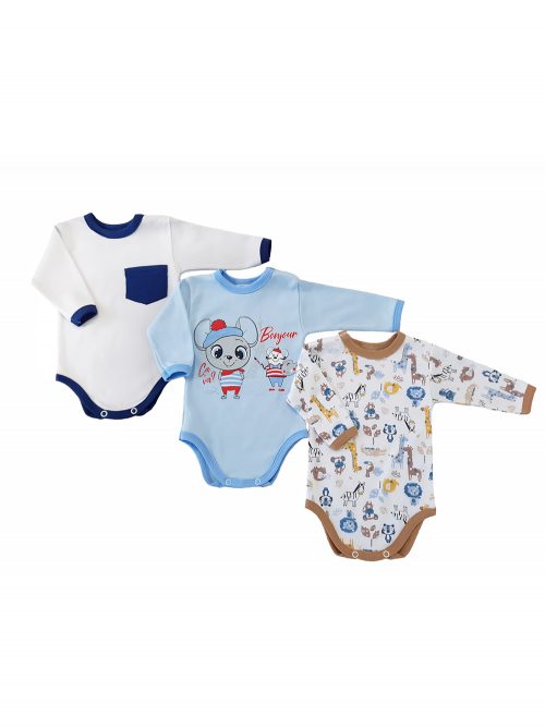 Body chłopięce 3-pak mix kolorów