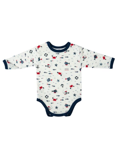 Body drukowane w kolorowe rybki „Mały marynarz”